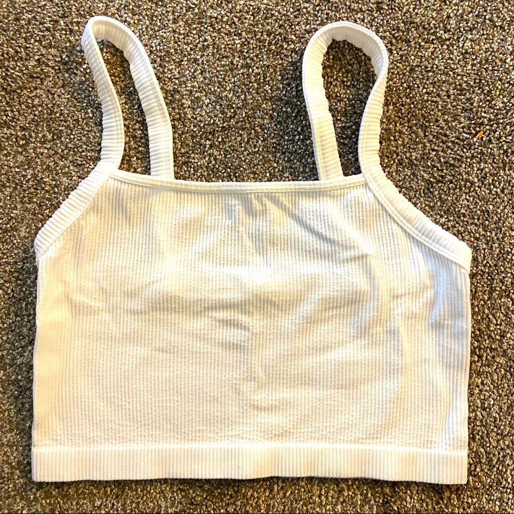 Target Brand Colsie Ribbed Crop Top White